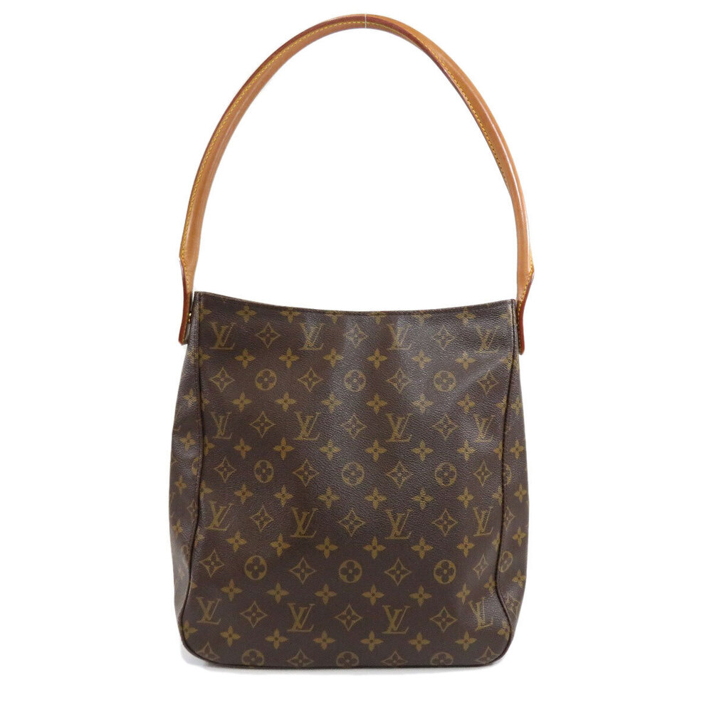 Louis Vuitton Monogram Bag Looping Canvas Tote Brown